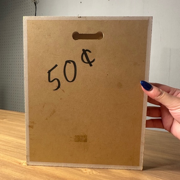 Blue house decor wooden portrait - Picture 3 of 3